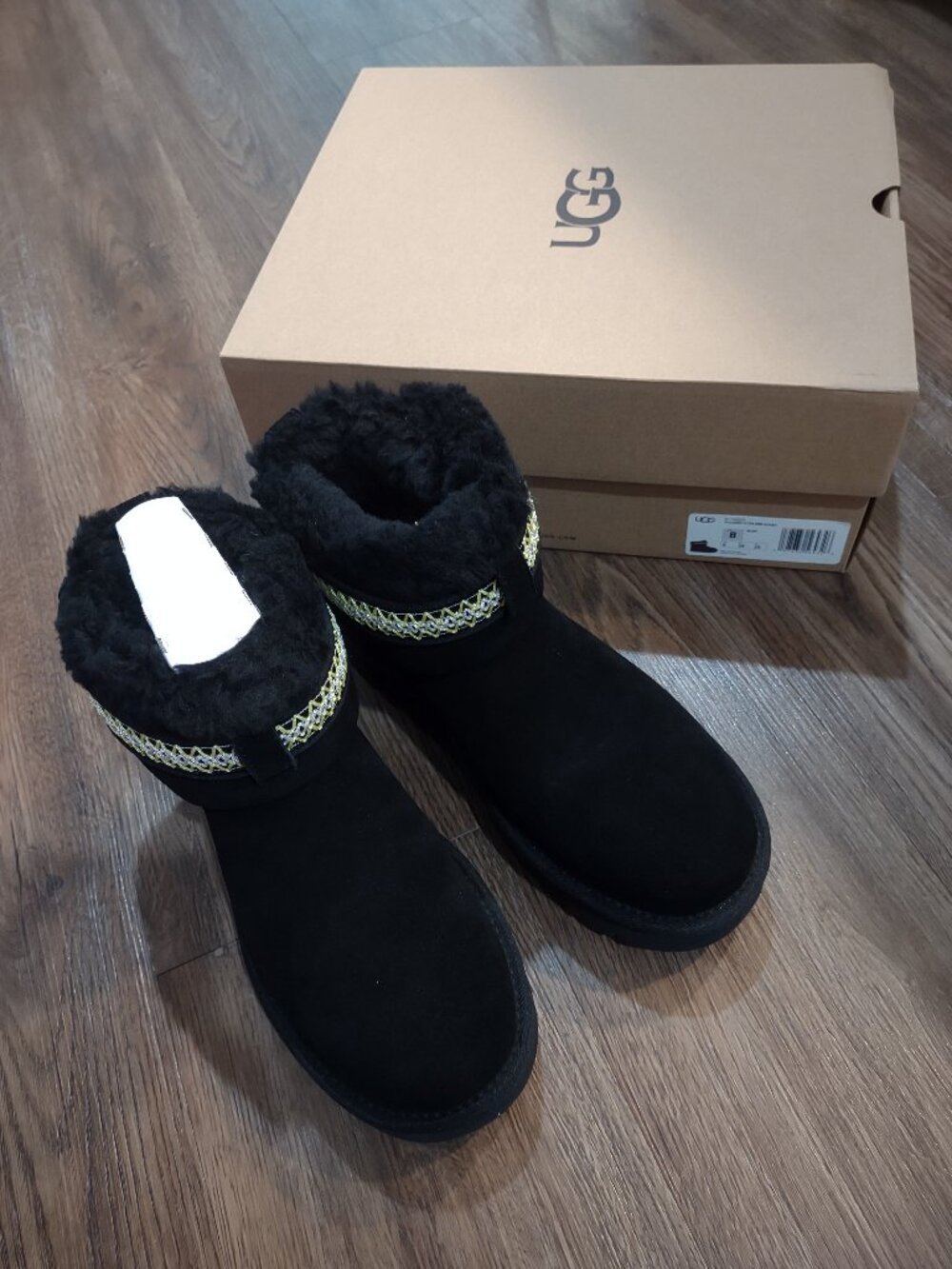 UGG New In Box Size 8 Women's Classic Ultra Mini Alpsey Black